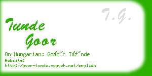 tunde goor business card