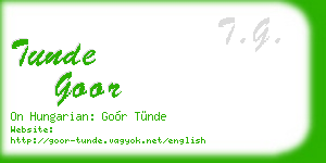 tunde goor business card
